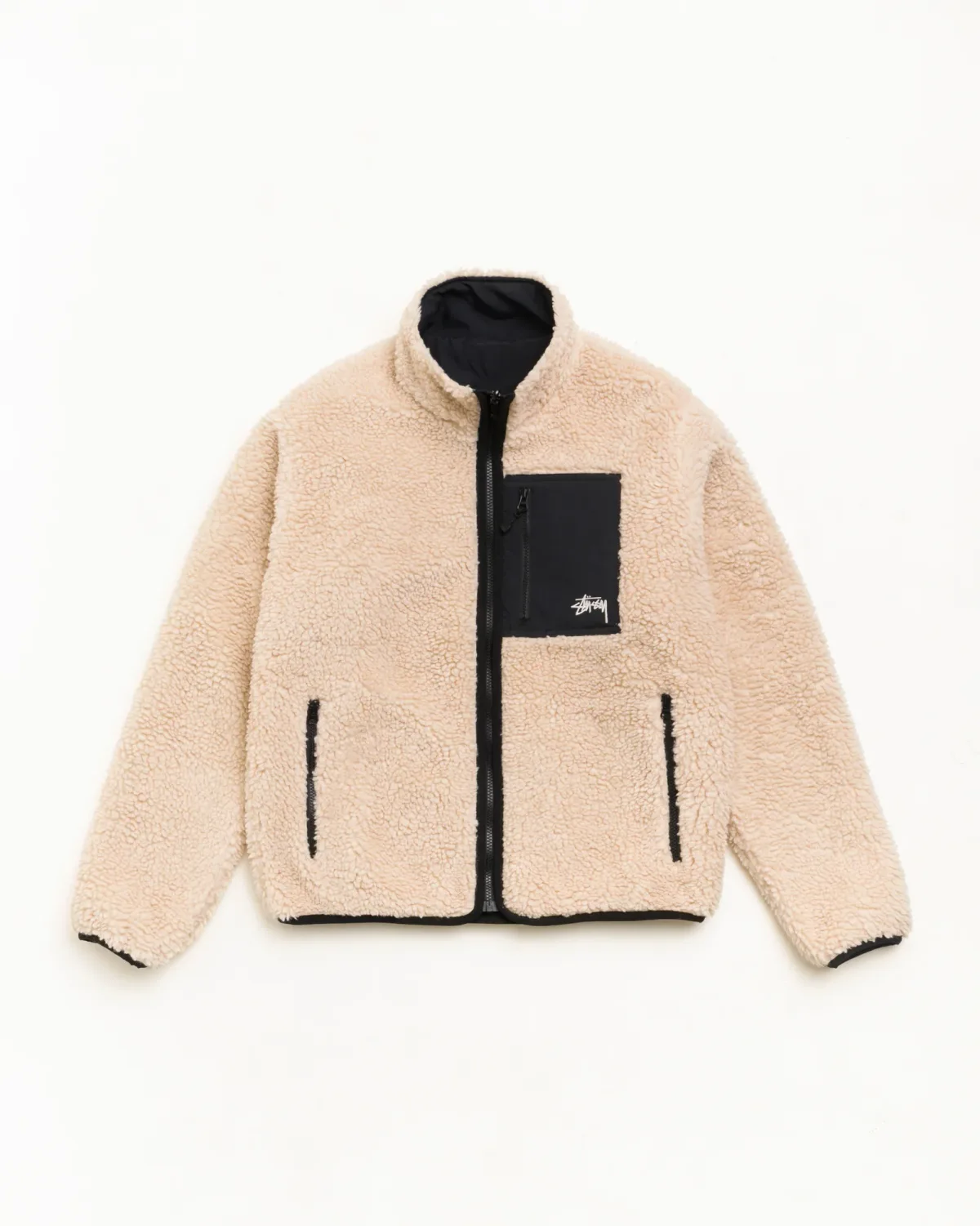 Stüssy Sherpa Reversible Jacket (Beige)