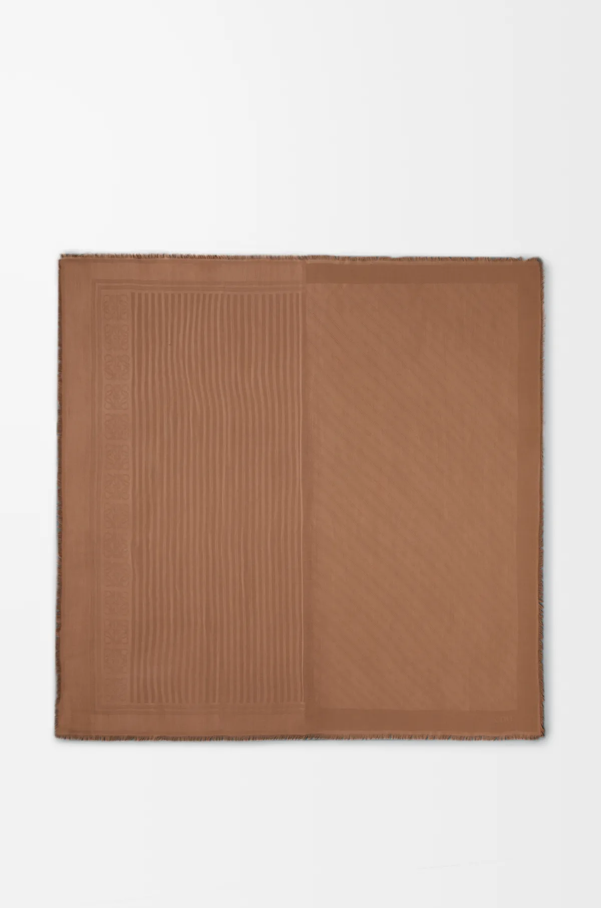 Loewe Scarf in Wool and Silk (Mocha)
