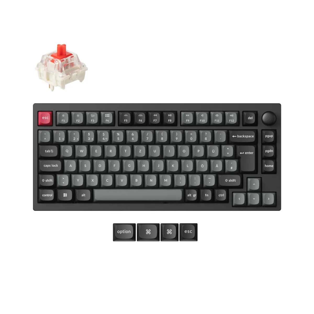 Keychron Lemokey P1 QMK Wireless Custom Mechanical Keyboard ISO Layout Collection