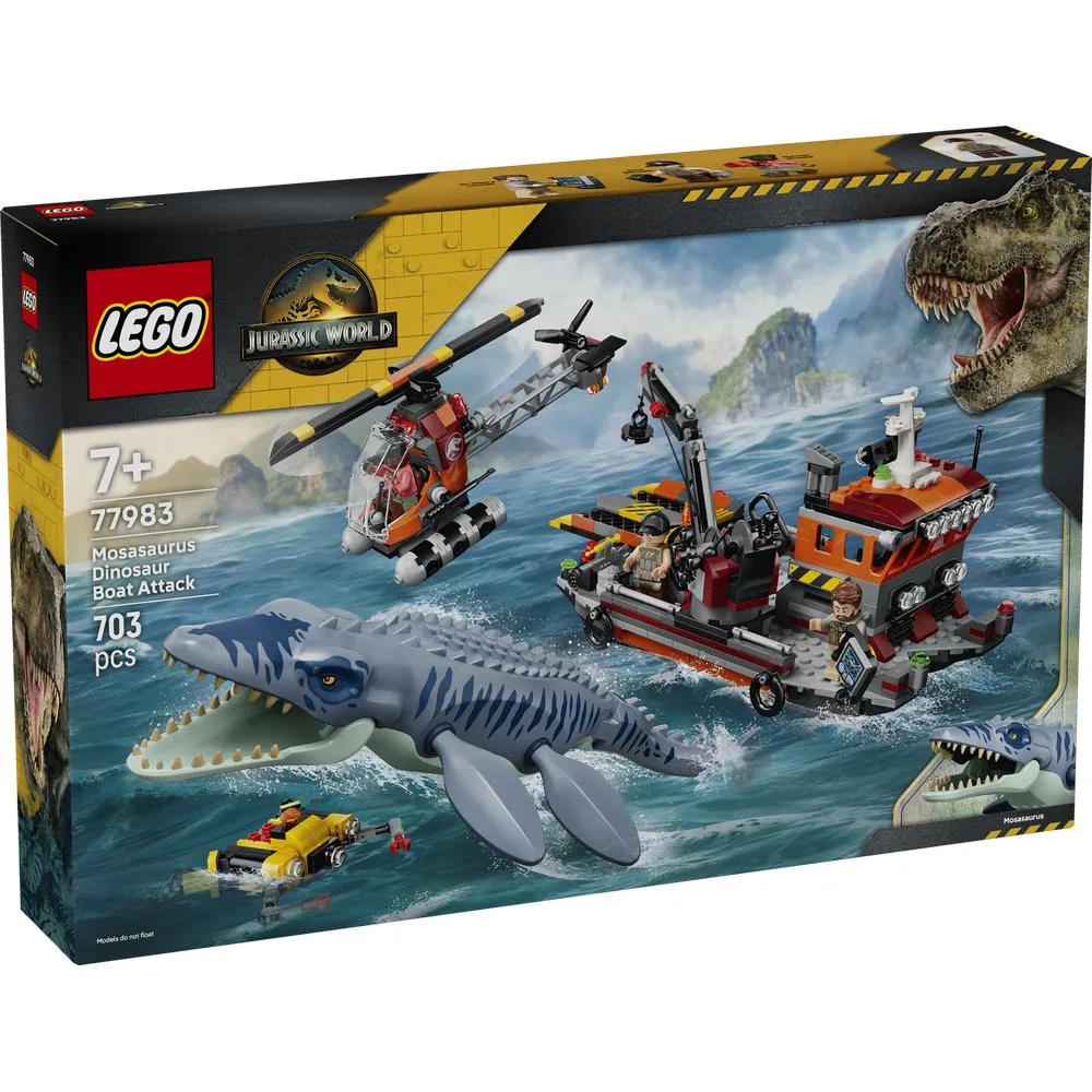 LEGO Jurassic World 77983 Mosasaurus Dinosaur Boat Attack