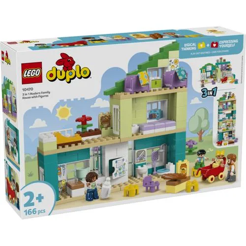 LEGO DUPLO Town 10470 3 in 1 Modern Family House with Figures