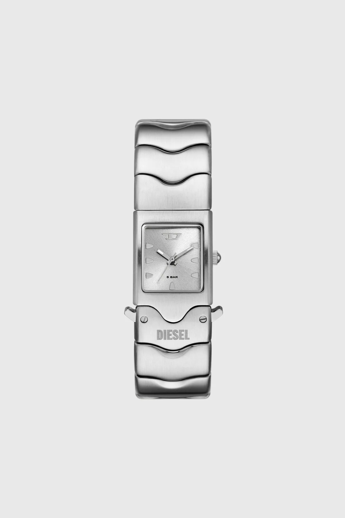 Diesel Closer Three-Hand Stainless Steel Watch (Silver)