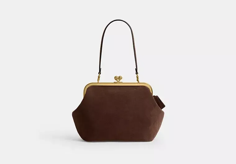 Coach Kisslock Frame Bag 27 (Dark Chocolate)