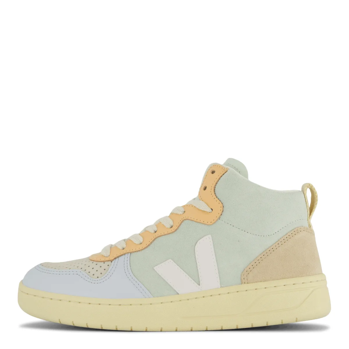 Veja V-15 Suede Jade White Multico