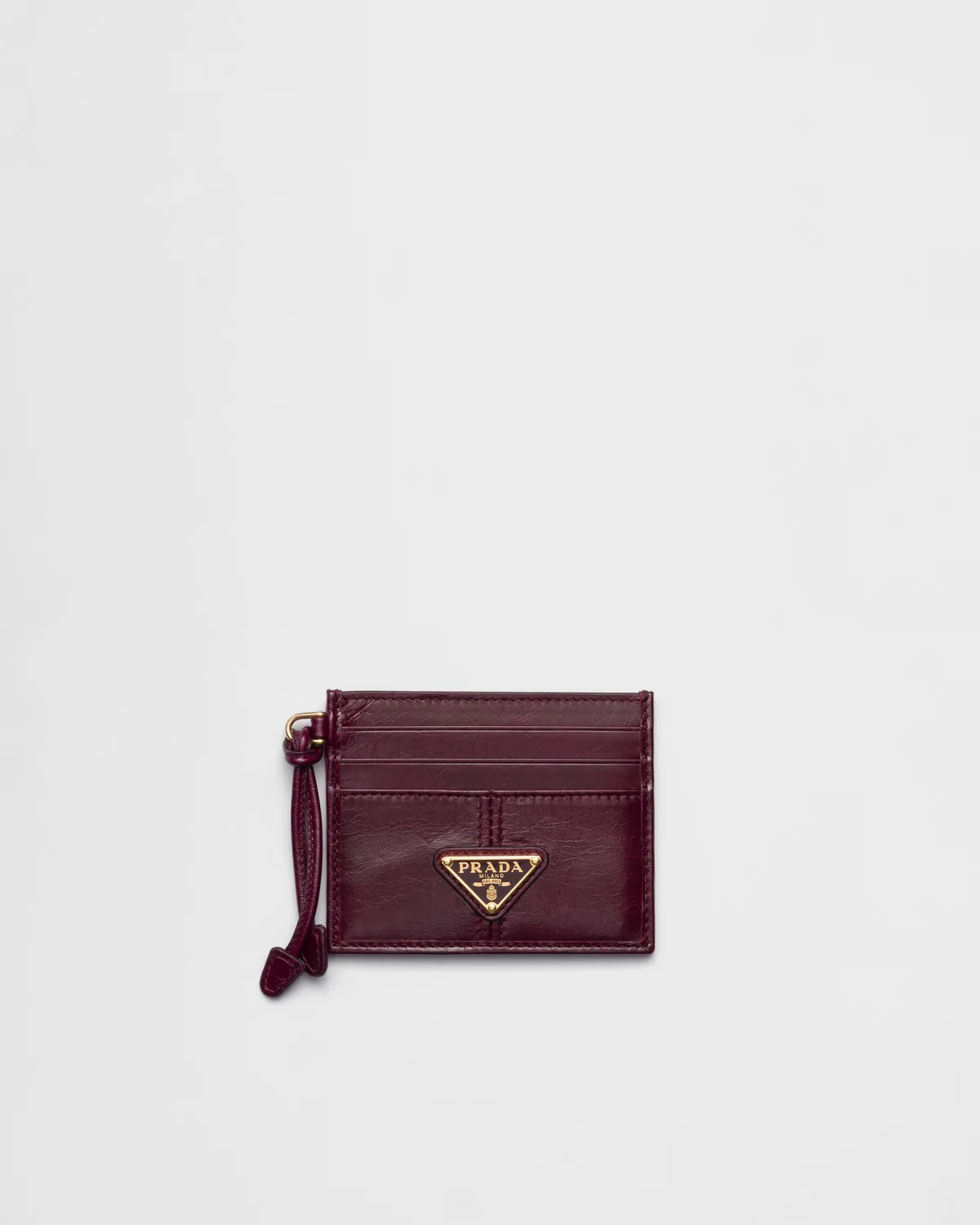 Prada Leather card holder (Burgundy)