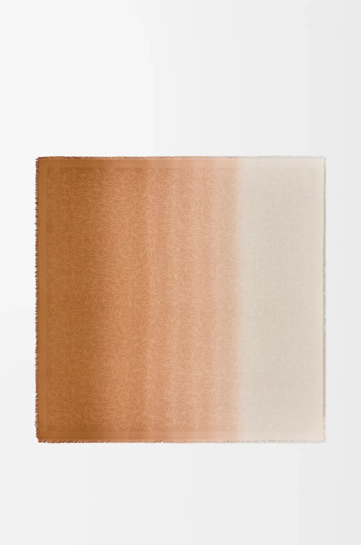 Loewe Scarf in Wool and Silk (Beige)