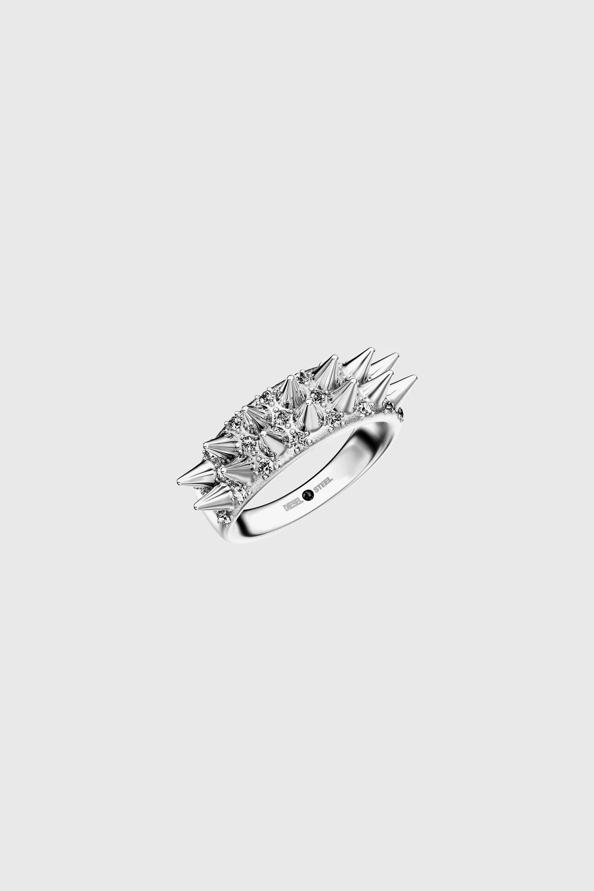 Diesel Stainless Steel Band Ring DX1723040 (Silver)