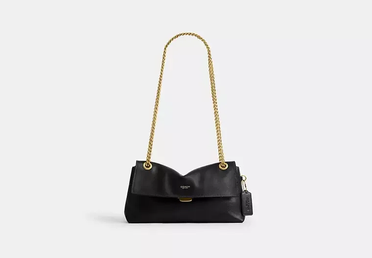 Coach Chelsea Shoulder Bag 26 With Chain (Black)