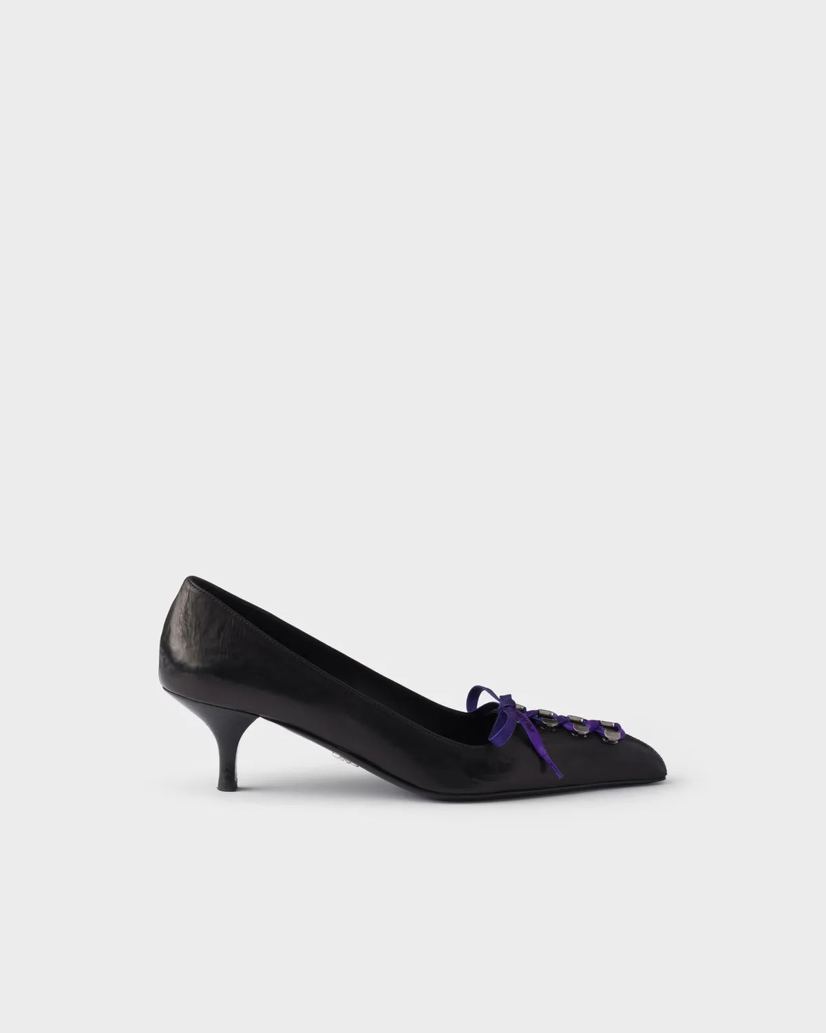 Prada Antiqued Leather Pumps (Black)