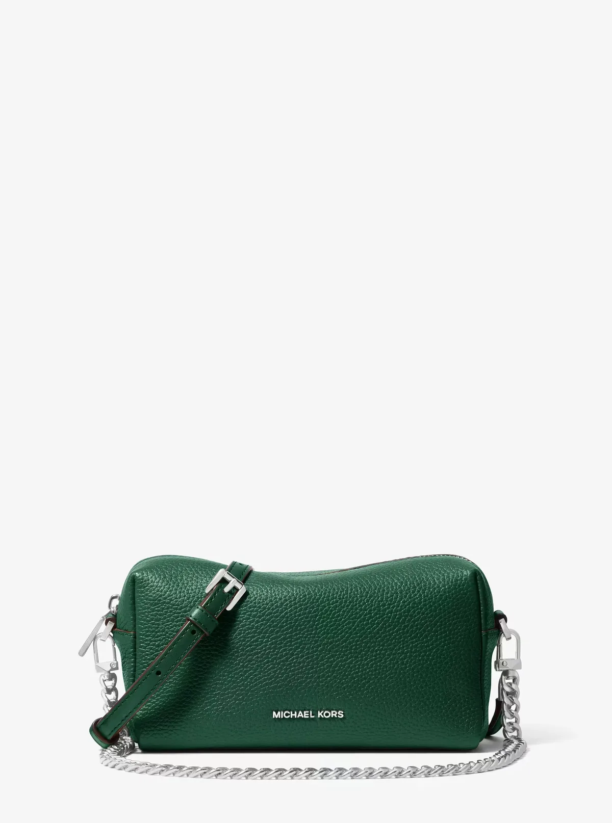 Michael Kors Borsa a tracolla Bryant convertibile piccola in pelle martellata - Verde
