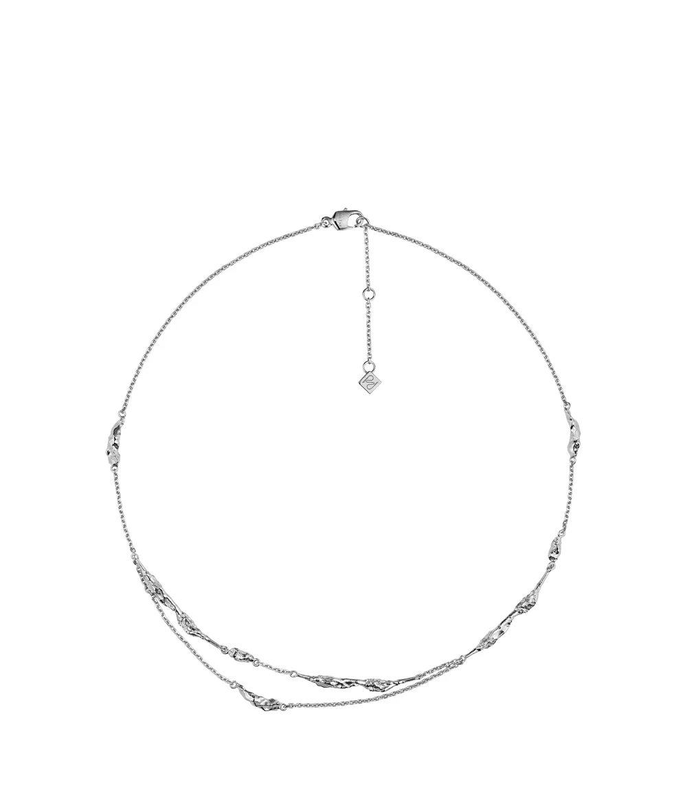 Polene Polène Eroz Double Chain (Silver in rhodium plated brass)
