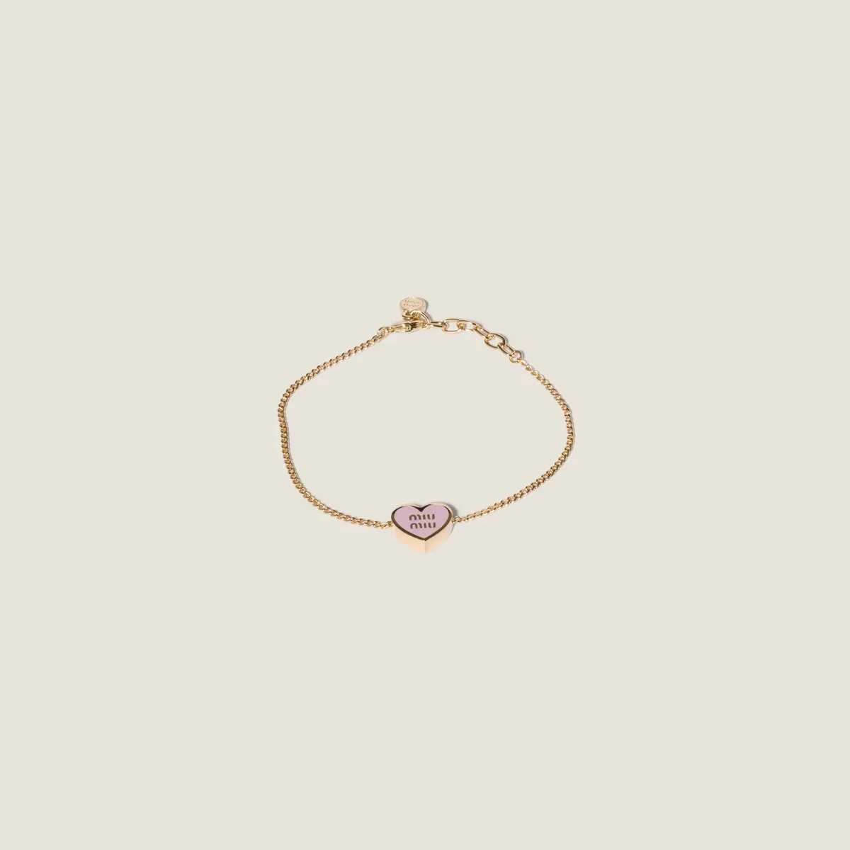 Miu Miu Metal bracelet (Gold/Alabaster Pink)