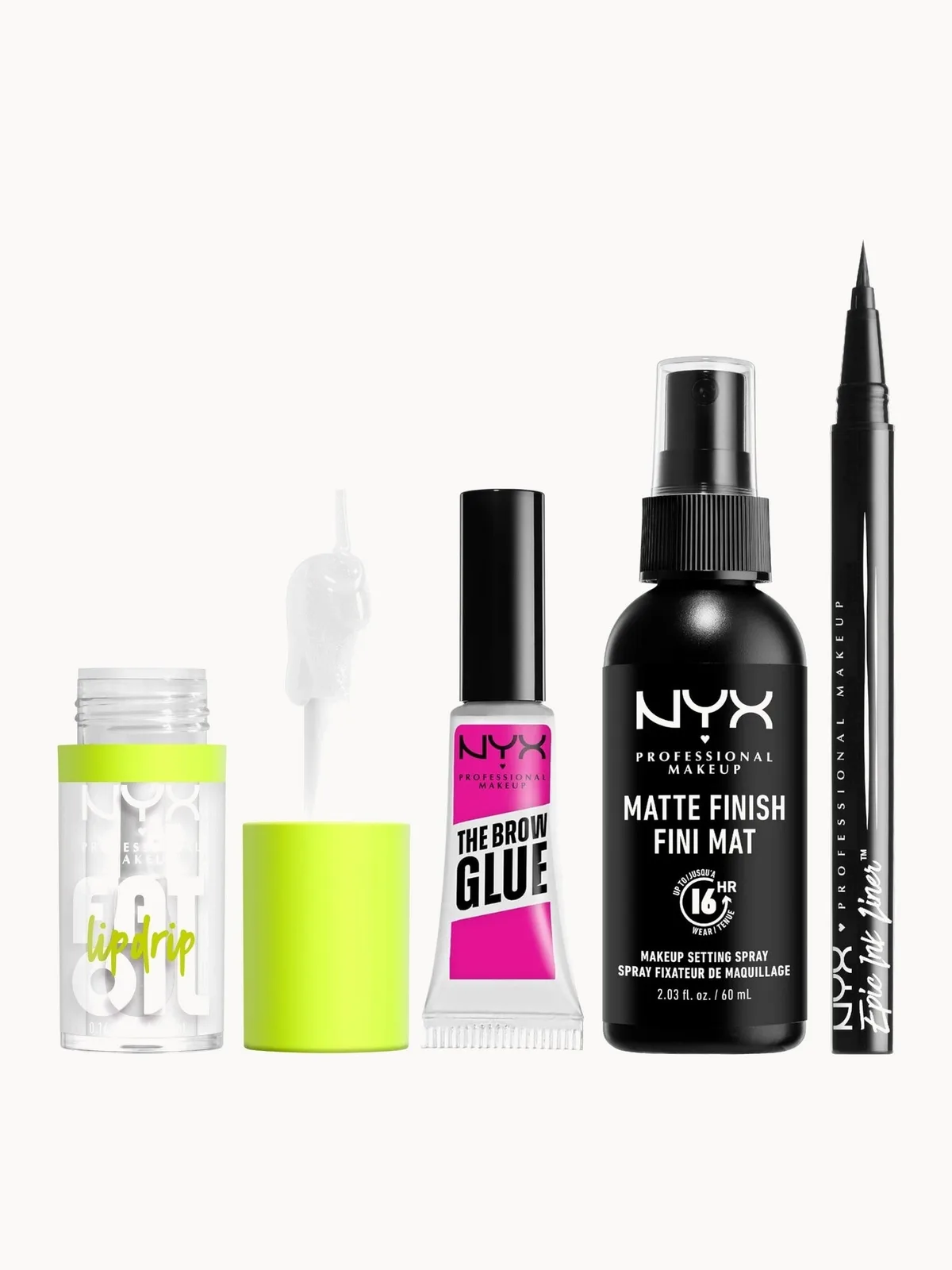 NYX Professional Makeup Iconic Hero Lip, Eye and Face Bundle